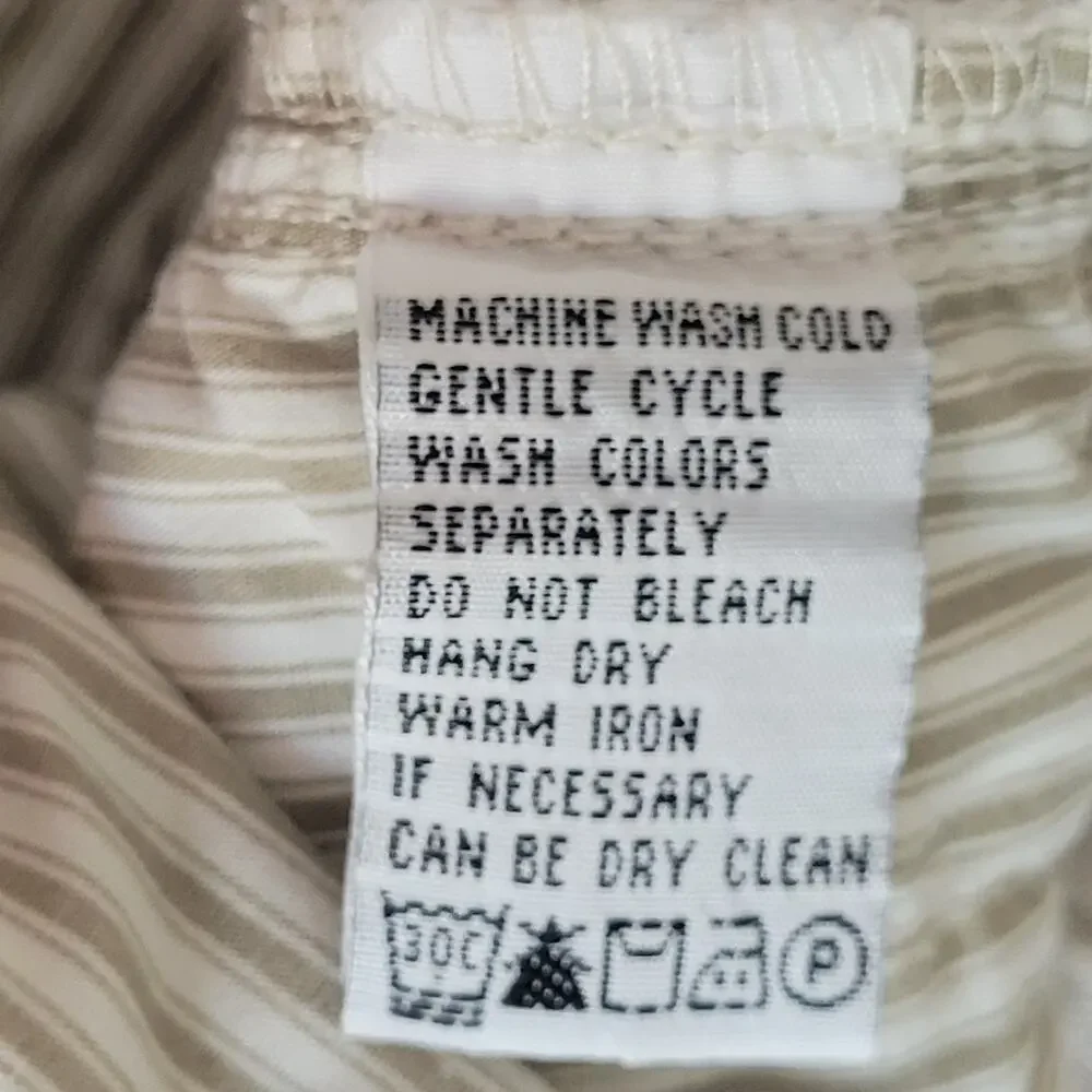 Tommy Bahama Mens XXL 100% Linen Cargo Pants Beige Beach Casual 42/32